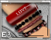 -e3- Bracelet: red/blacK