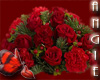 Christmas red rose urn