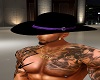 Blk/Purple cowboy hat