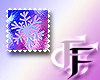 Blue Snowflake Stamp
