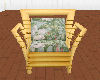 bamboo and floral chair