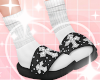♡ Black Cross Slippers