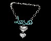 Teal LOVE Necklace