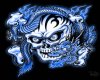 Skull & Dragon blue