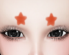 Star Eyebrows Red
