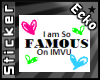 Famous on IMVU Sticker