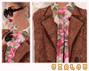 ❤ Coat+Flower Scarf