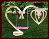 Pink wedding swing