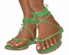 GREEN TWIST SANDALS