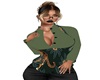 Olive Grn Corset Top