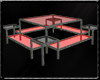 Red black Titered table