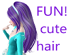 Kids purple thin hair
