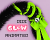 !!D Glow Cat Tail Green