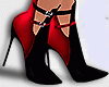 HEELS BLACK AND RED