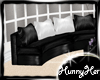 Black White Curved Sofa