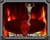 Red Skulls Dance Table