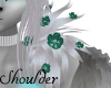 *T*Teal flower shldr fur