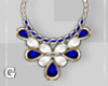 G l White Blue Necklace