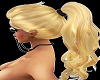 Ponytail W/Curls - Blond