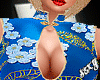 (X)blue oriental style