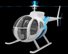 White Blue Helicopter
