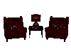 RED ROSES COFFEE CHAIRS
