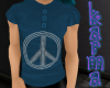 Teal Shirt - Peace Sign