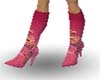 Pink Stiletto Knee Boots