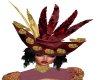 gold red victorian hat