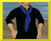black shirt tie blue