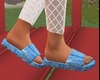 Blue Glitter Sandals F