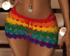 S! Rainbow Crochet Skirt
