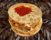 Pancakes with caviar