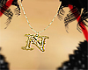 Letter N necklace gold