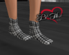 Black Plaid Ankle Socks