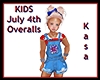 KIDS July 4th Overalls