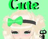 Green Cute Kid Bow