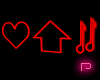 LoveHouseMusic Neon Red