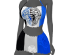 *VERS@CE B/W/Blue Dress