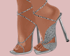 E* Silver Sequins Heels