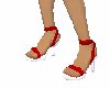red & white heels