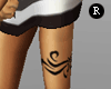 tribal thigh tattoo