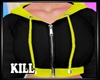 Hoodie Black Yellow