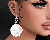 White Fur Earrings