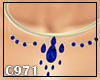 [C971]Diamond blue neckl