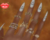 White Nails+Rings