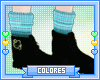 Boots Black + Socks Blue