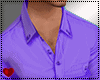 e Purple button shirt