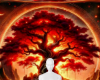 Fire tree background