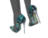 blue gloss spike heels